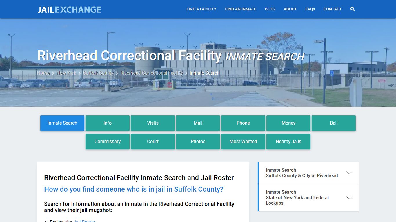 Riverhead Correctional Facility Inmate Search - Jail Exchange